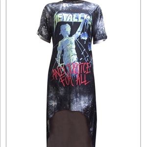 Metallic Shirt Dress - Bob Marley Shirt Dresss